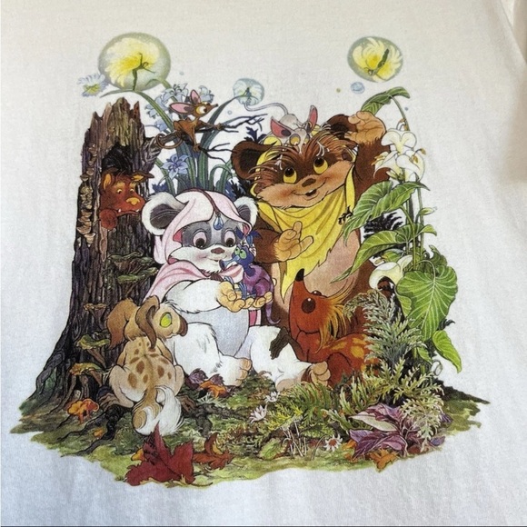 Uniqlo Star Wars Ewoks White T-Shirt Sz XS Tee Jun Takahashi Master Graphics SS - Picture 4 of 14